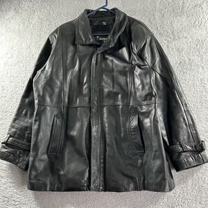 VINTAGE 80s Raffaelo Golden Collection Leather‎ Jacket Mens 44 Thermolite Lined
